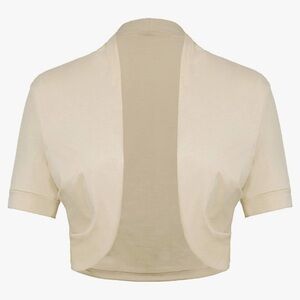 NWT Cropped Cream Shrug Bolero Jacket